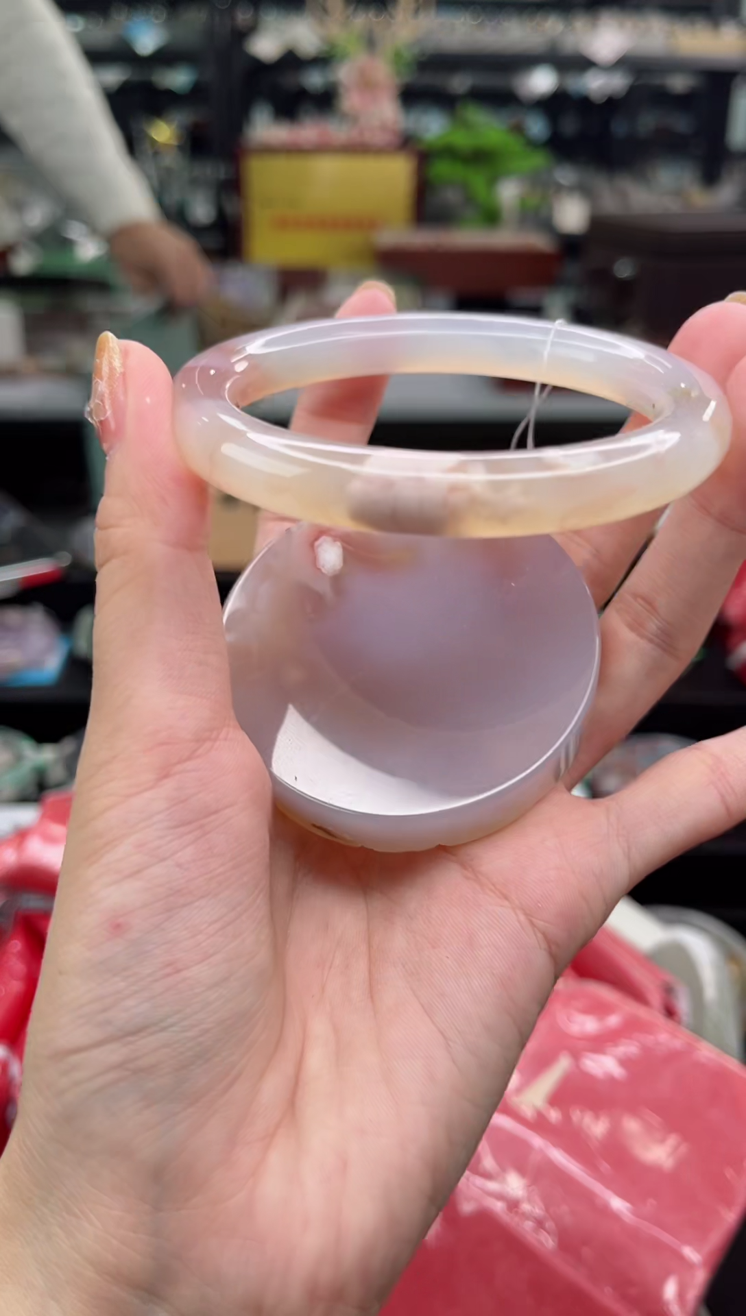 【闪购商品】石英质玉手镯未镶嵌62圈口（赠品镯心）3451471