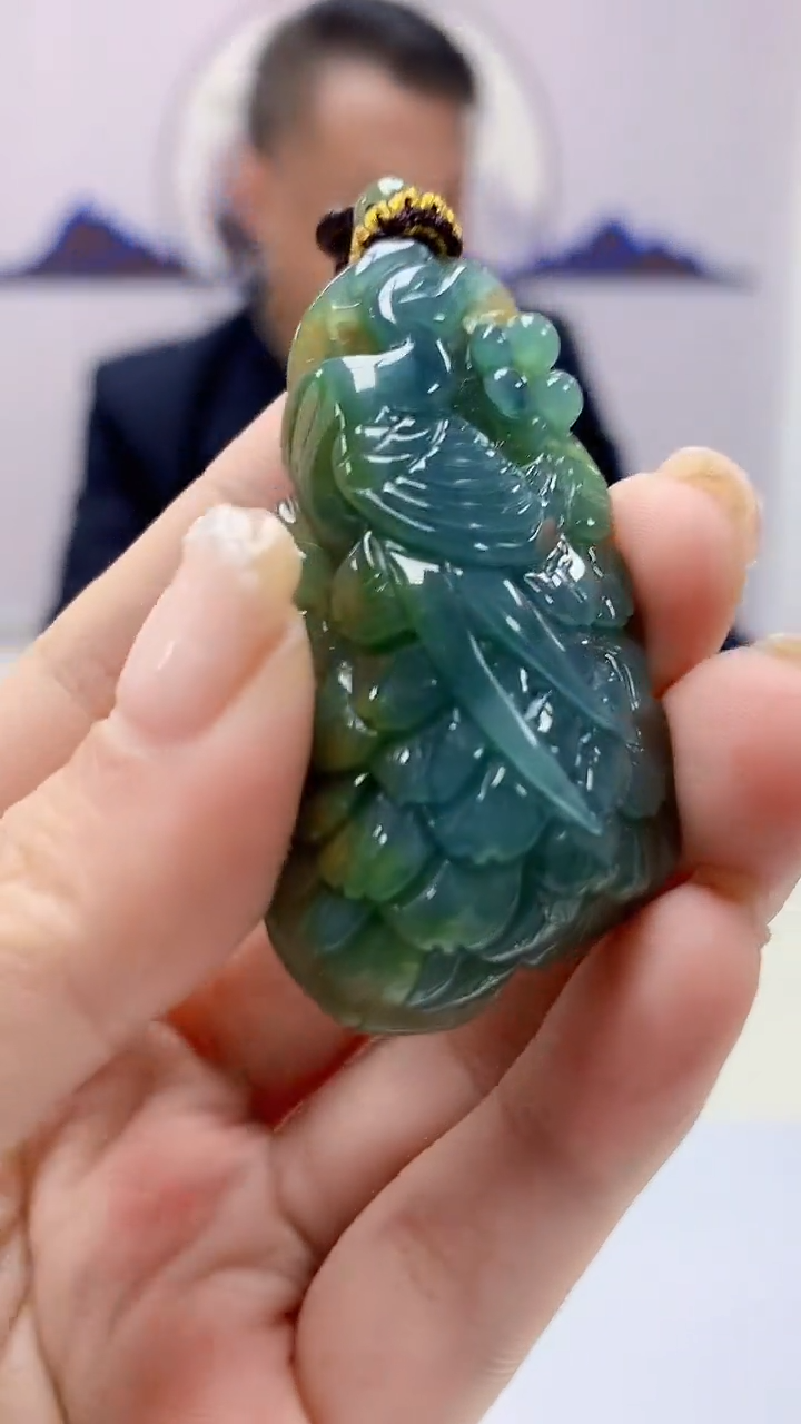 【闪购商品】定制翡翠未镶嵌4969ms-毛货38凤凰