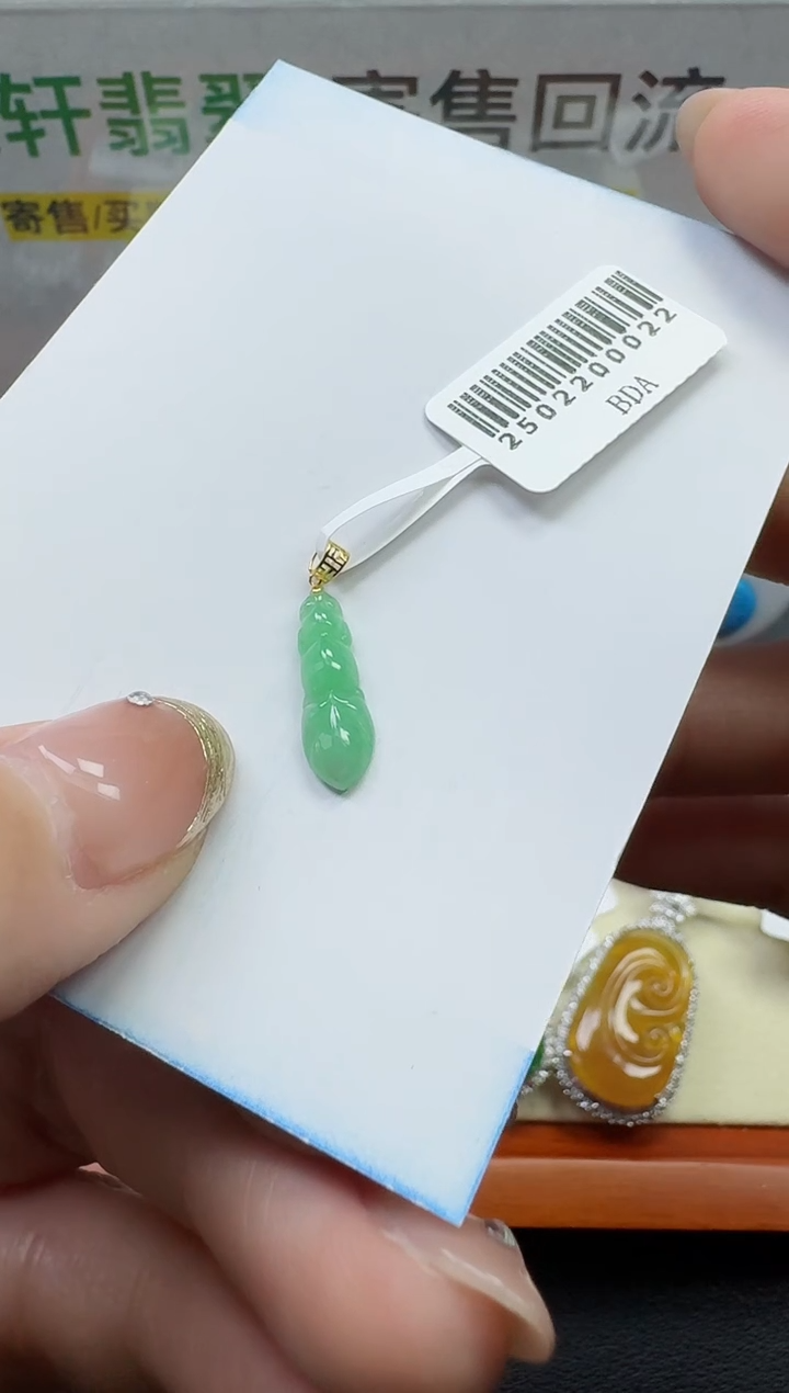 【闪购商品】翡翠颈饰18K金镶嵌寄售回流，不退不换