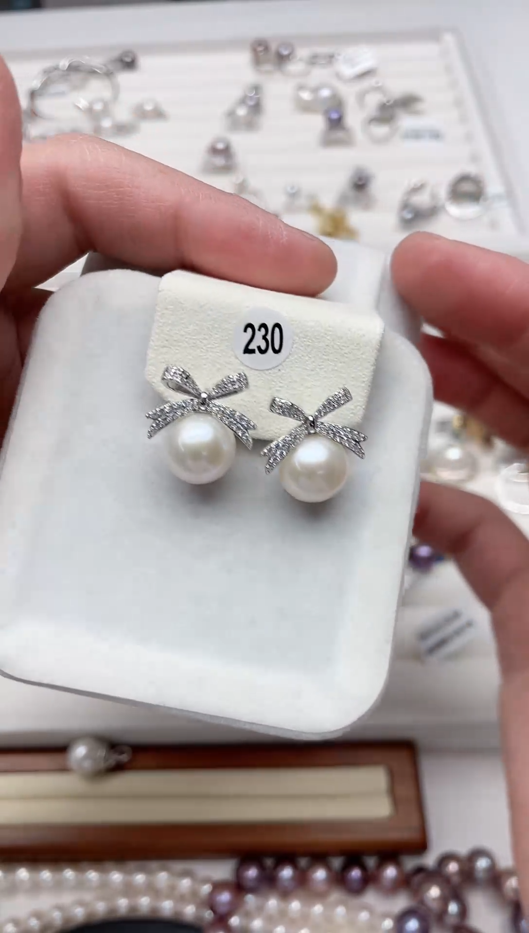 【闪购商品】淡水珍珠耳饰银S925镶嵌耳饰