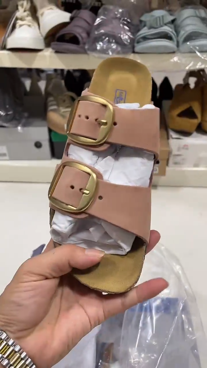 套趾粉色博肯拖 38码