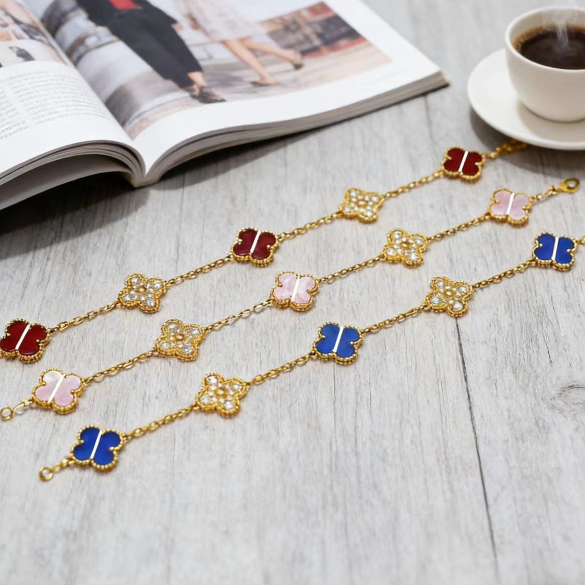 手链  【SY】气质时尚重版15MM双拼色合集AB款手链