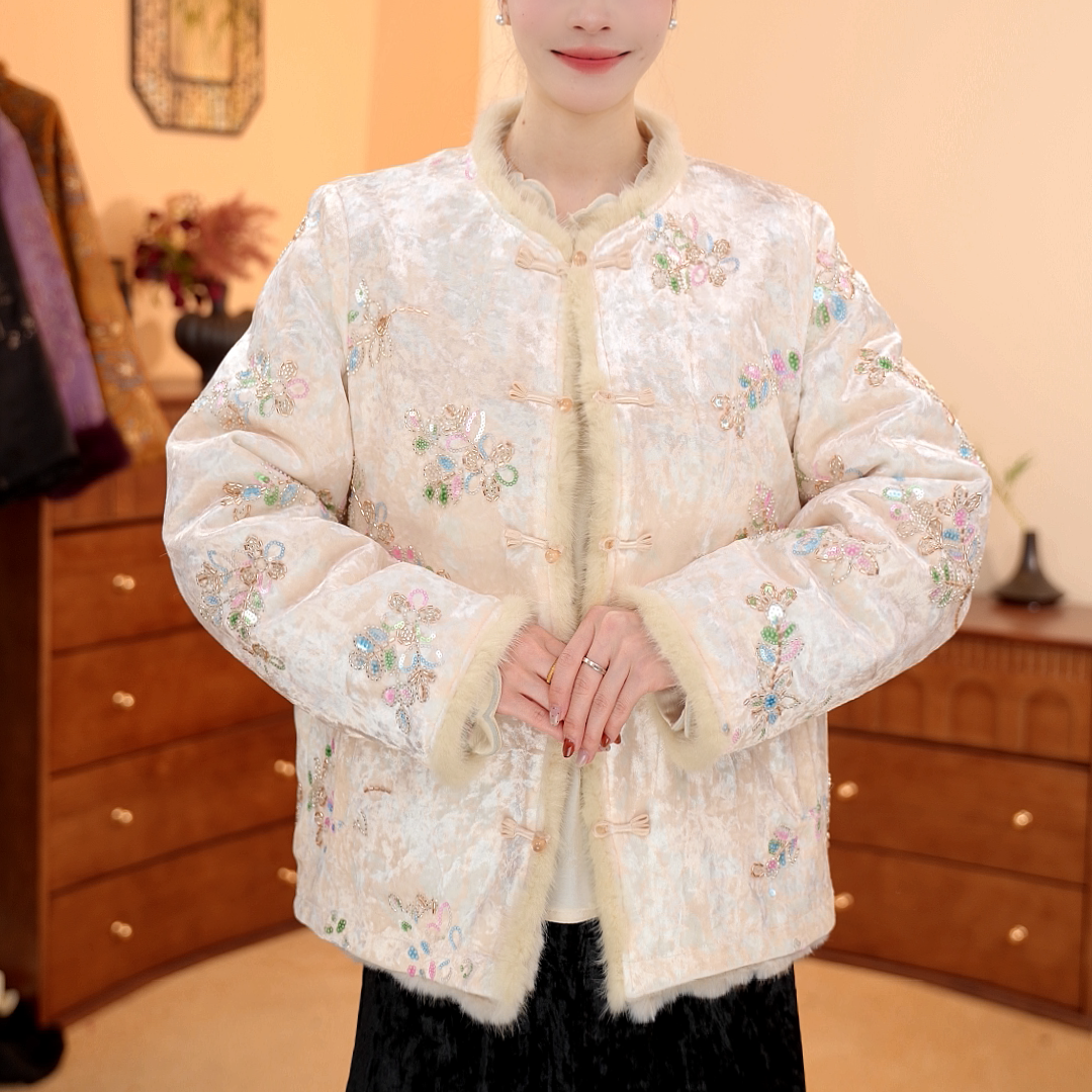 如玉海棠｜新中式百搭女士时尚复古气质国风上衣外套-6414