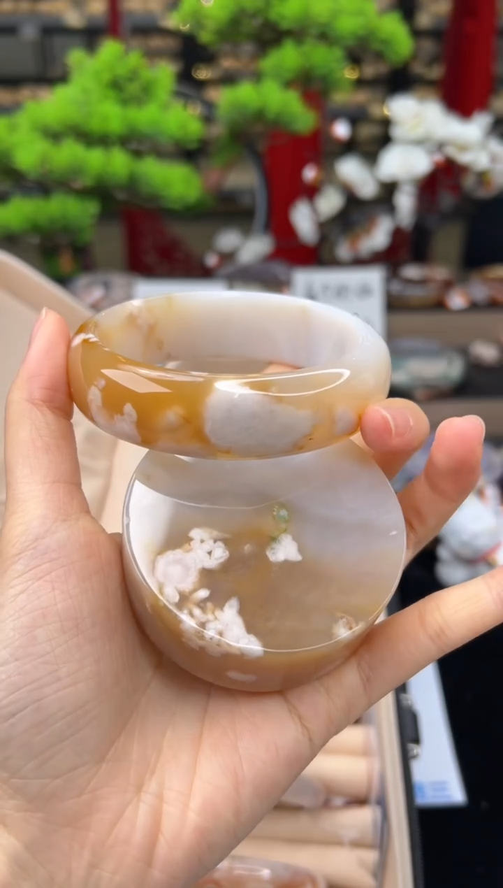 【闪购商品】石英质玉未镶嵌手镯65圈口（赠送镯心）3