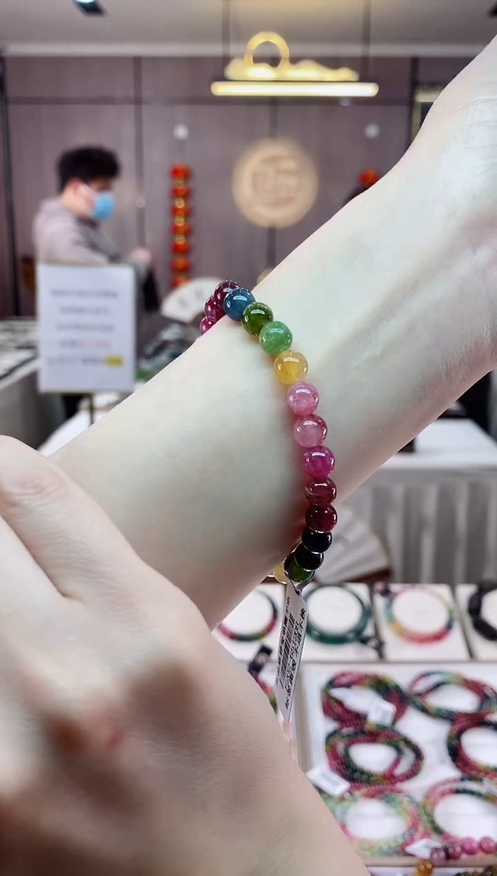 【闪购商品】单圈手串6mm+未镶嵌碧玺dan多样性发货一条
