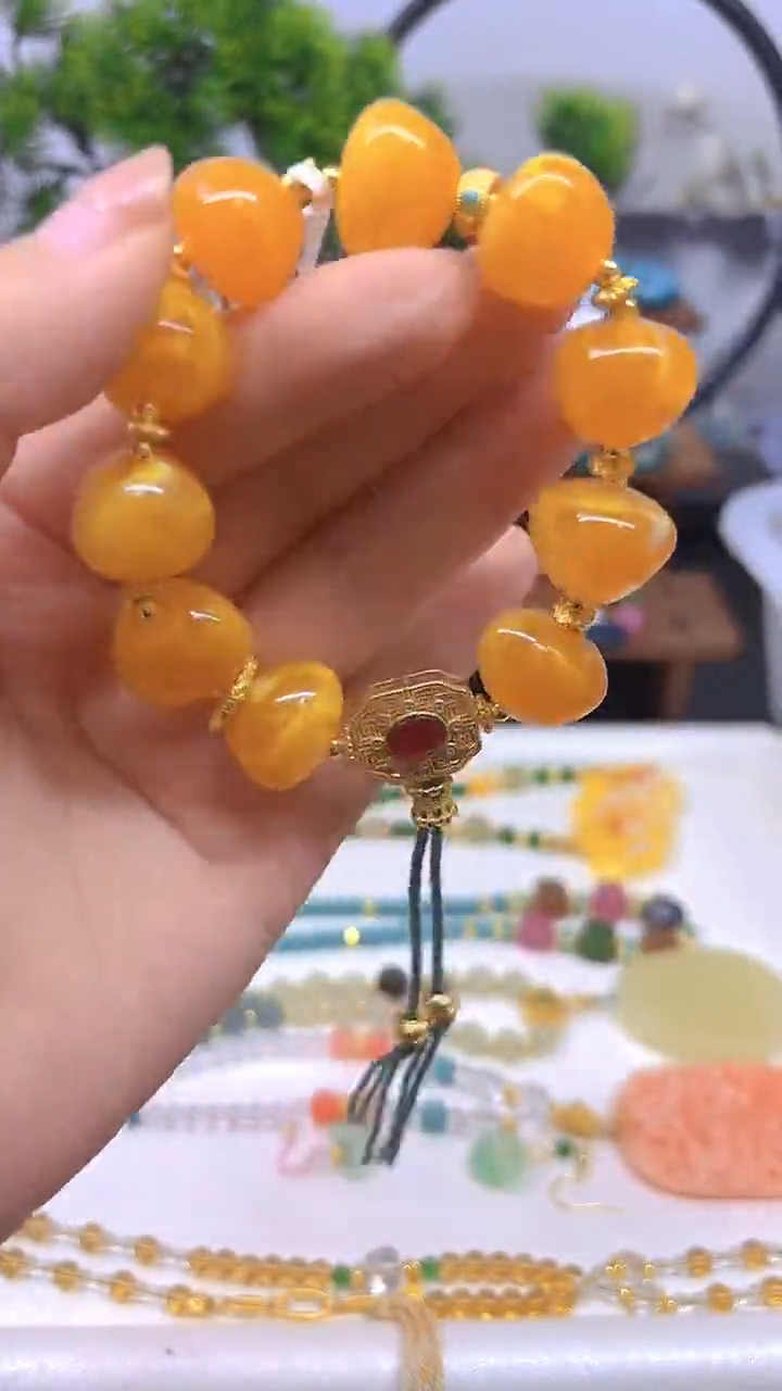 未镶嵌蜜蜡手链DIY款S721