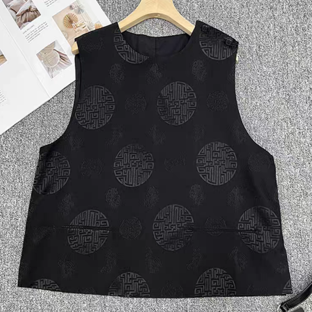 【刘家】时尚百搭黑色马甲