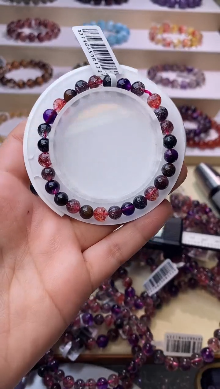 【闪购商品】水晶手链未镶嵌黑加仑超七6m+