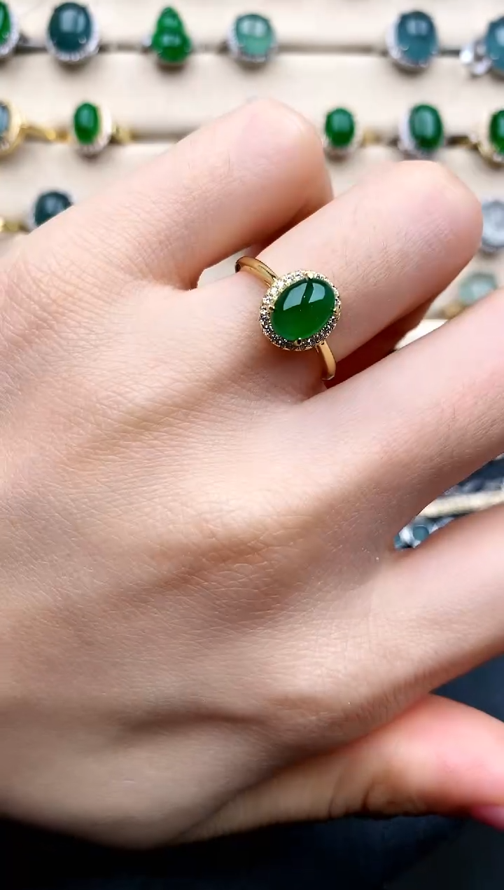【闪购商品】翡翠戒指银S925镶嵌....
