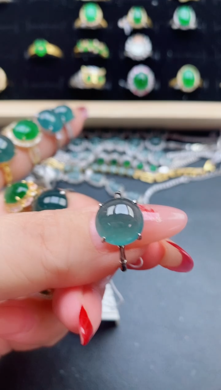 【闪购商品】翡翠戒指银S925镶嵌321321