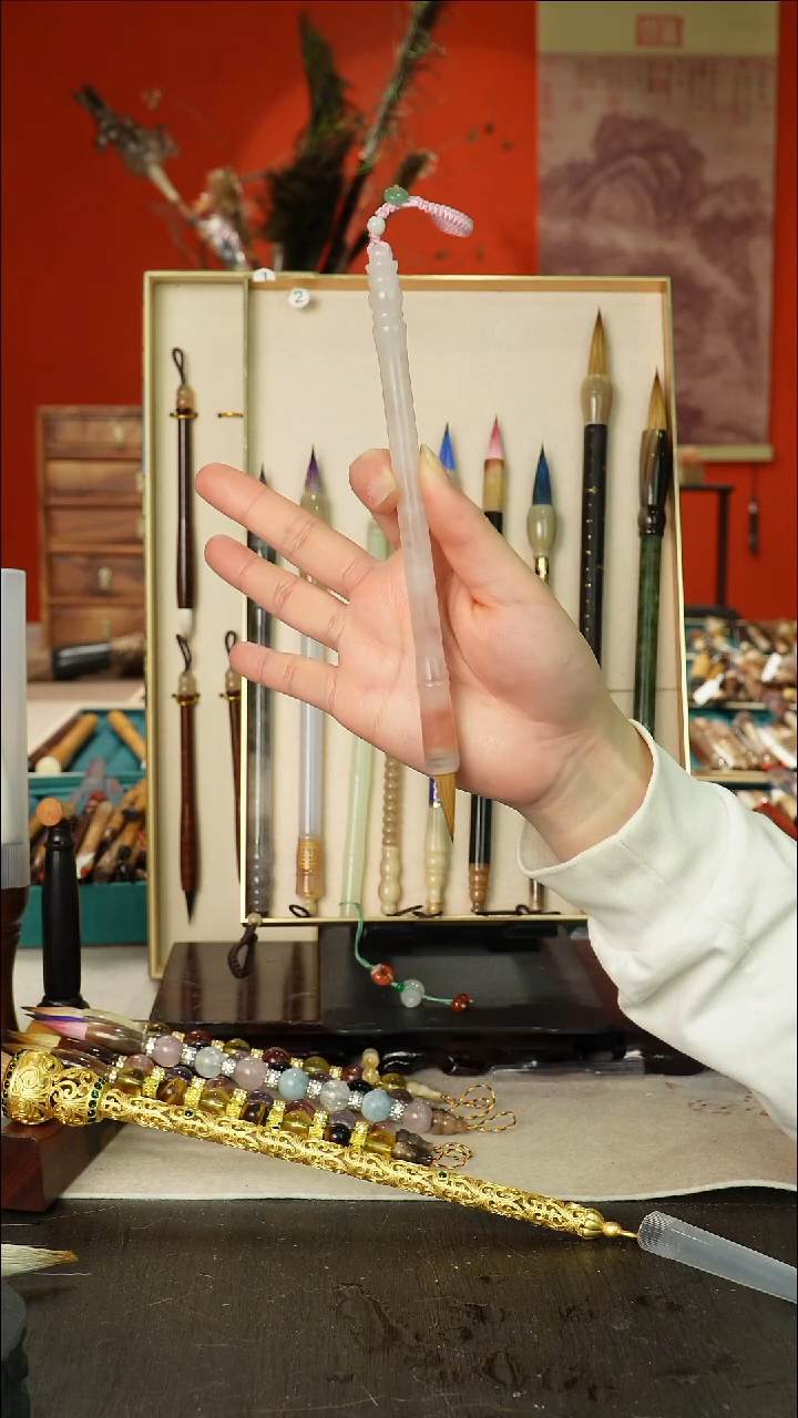 435号闪孤品高货毛笔链接 清水试笔 蘸墨不退