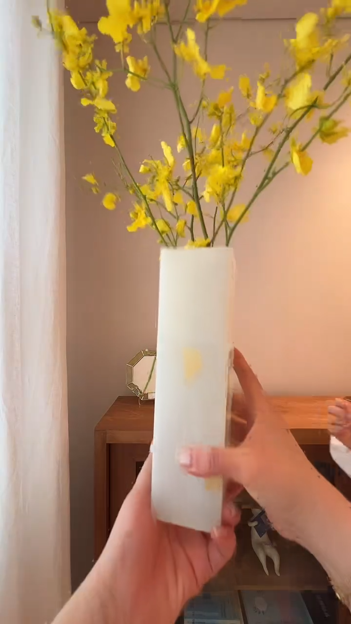 茶道摆件0000金箔方花器8159