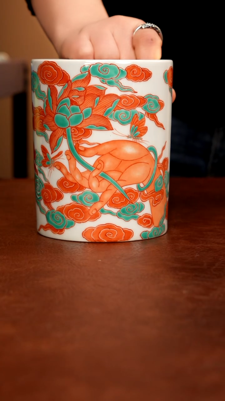 摆件陶景德镇瓷器，青花瓷手绘茶具~