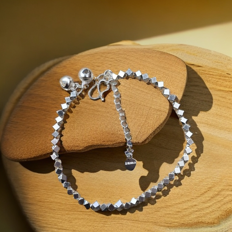 足银手链  碎银子铃铛时尚百搭手链