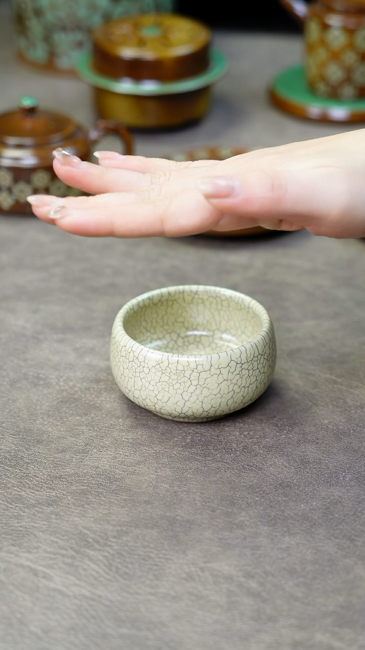 【闪购商品】龙泉青瓷哥窑手工主人杯