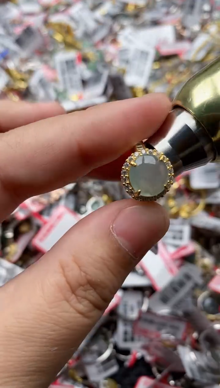 【闪购商品】翡翠戒指银S925镶嵌3333---3