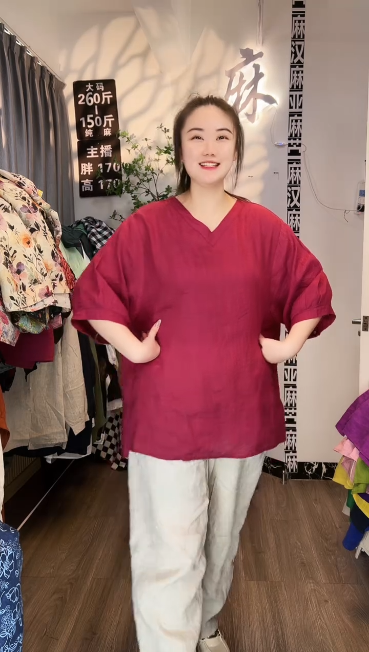 亚麻汉麻苎麻大码女装。