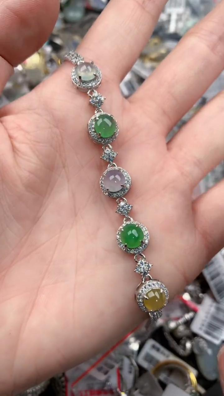 银S925镶嵌戒指翡翠17      10