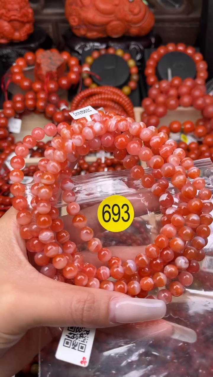 【闪购商品】南红玛瑙珠宝奇石未镶嵌693-7+随机多样性/一条