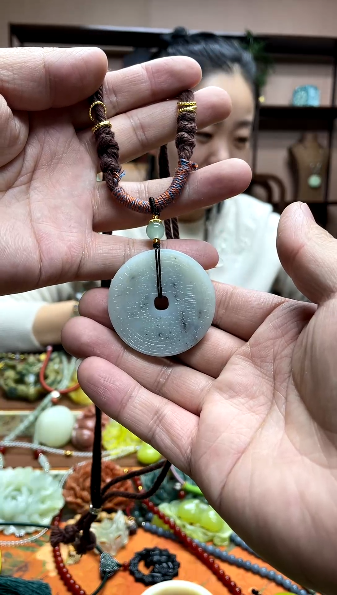 未镶嵌岫玉吊坠悠*·