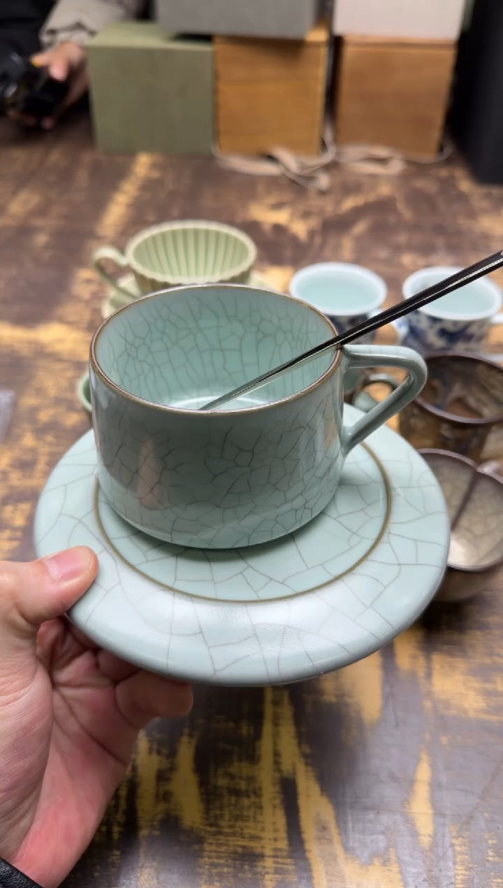 W***。程智强 天青咖啡杯套（2套）