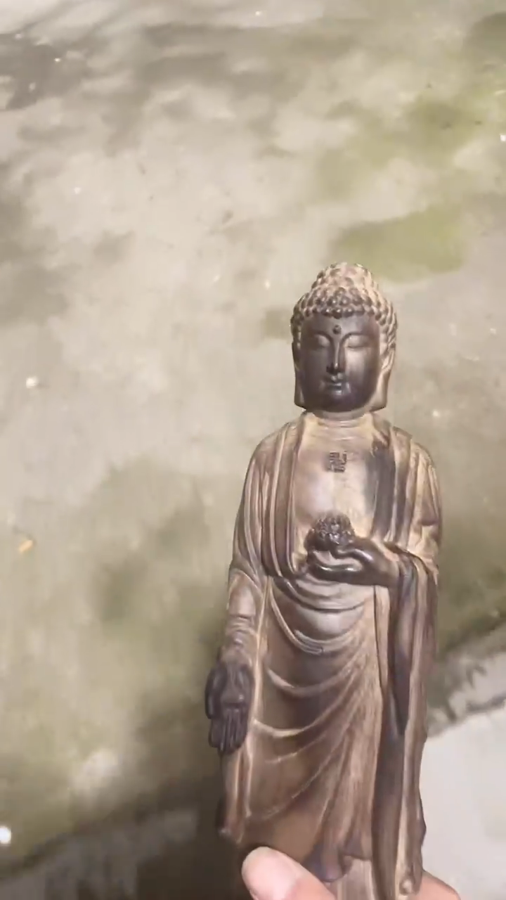 【闪购商品】木木雕新年快乐 香木摆件