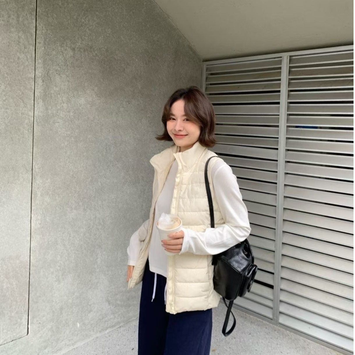 小马秋冬季棉马甲气质老钱风女款