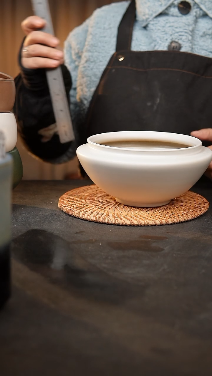 【闪购商品】瓷片泥泥手工花盆口14高8