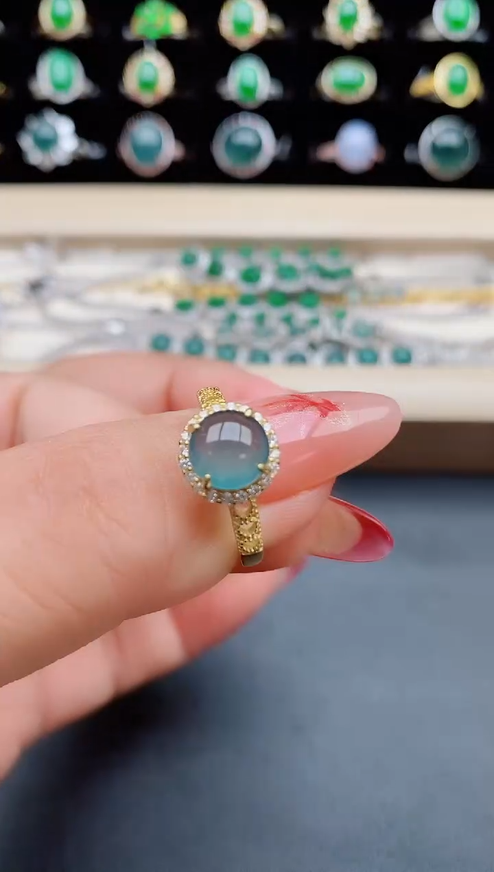 【闪购商品】翡翠戒指银S925镶嵌5085850