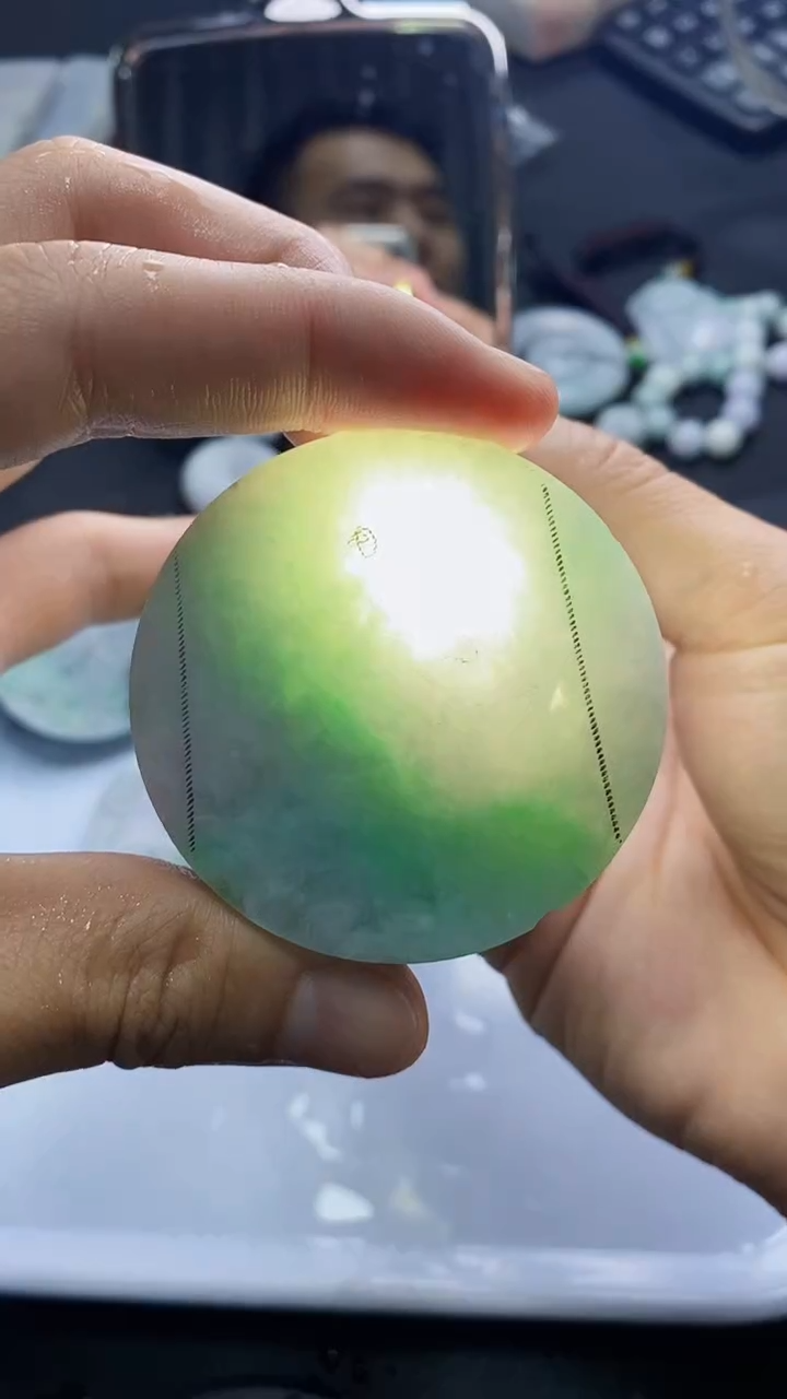 裸石翡翠天然缅甸A货【海】001