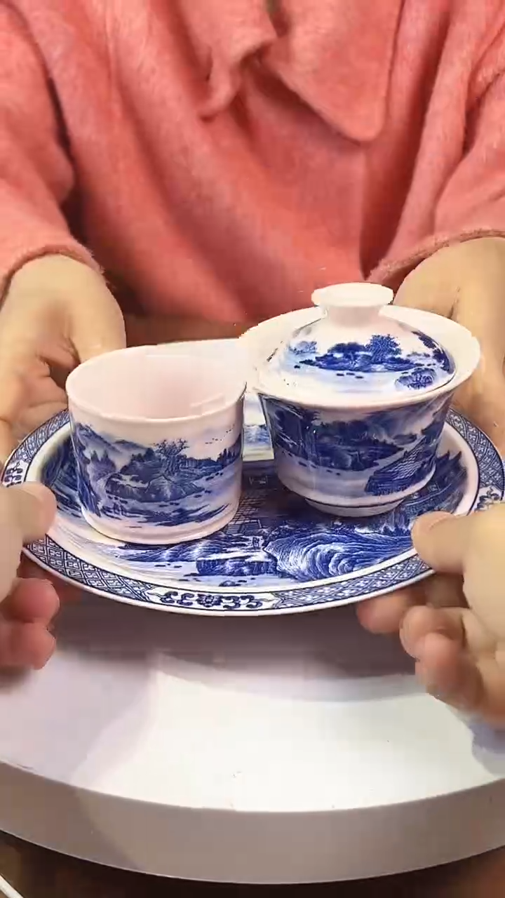 摆件陶景德镇陶瓷青花摆件14