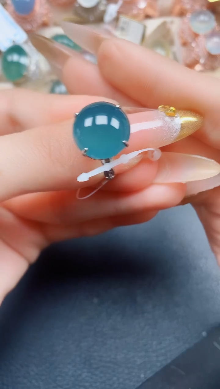 【闪购商品】翡翠戒指银S925镶嵌翡翠