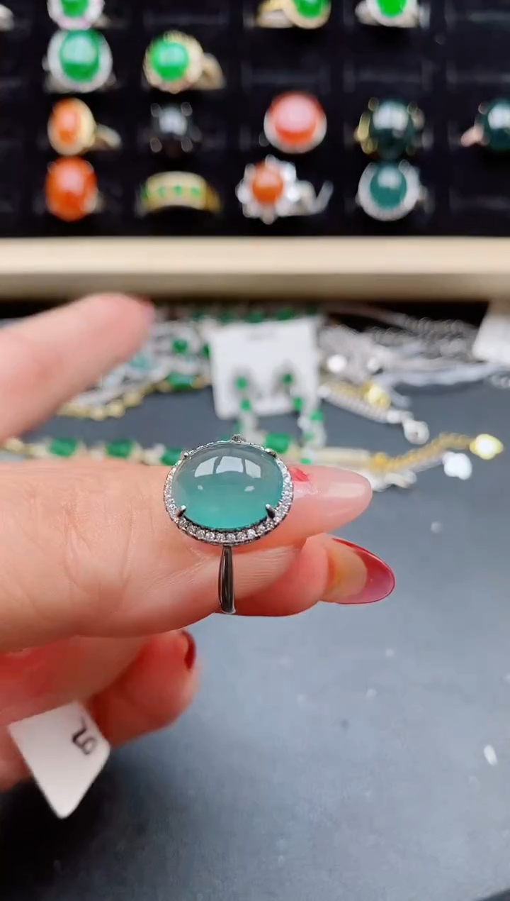 【闪购商品】翡翠戒指银S925镶嵌321321