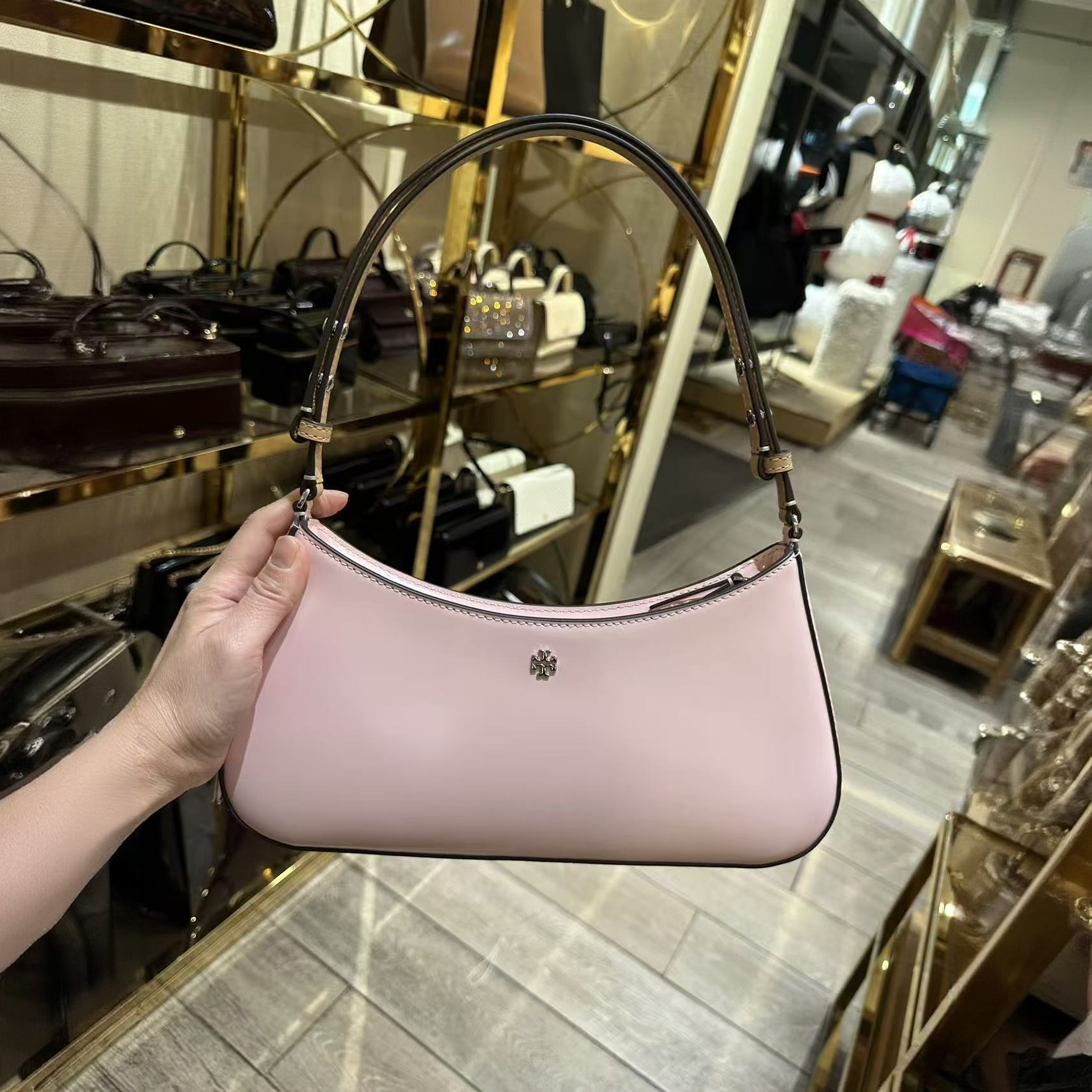 ToryBurch/汤丽柏琦 EMERSON 腋下包月牙包单肩包 28*4*11