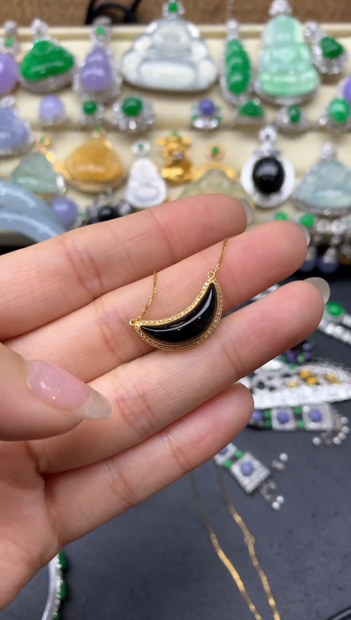 【闪购商品】翡翠颈饰18K金镶嵌463-中国好珍宝