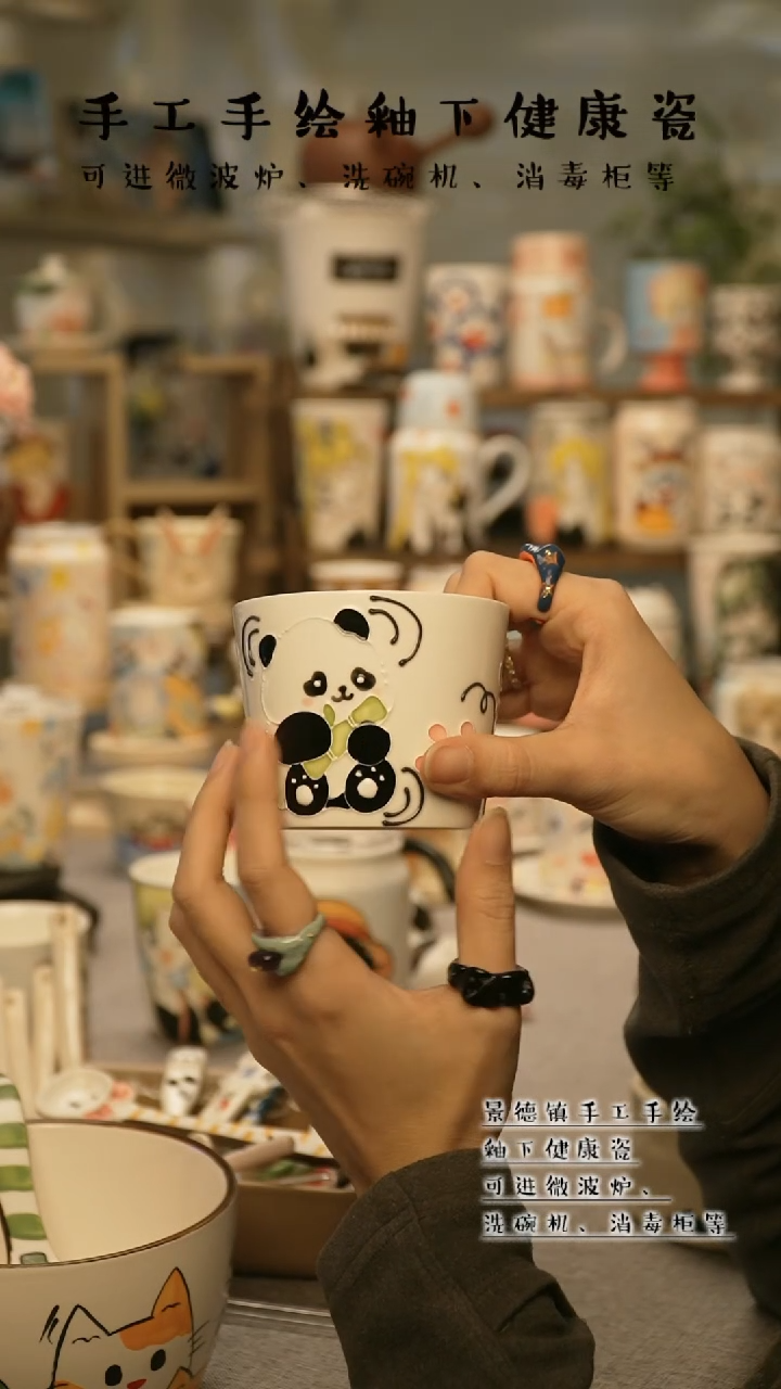 【闪购商品】杯陶瓷景德镇高温釉下彩@A046