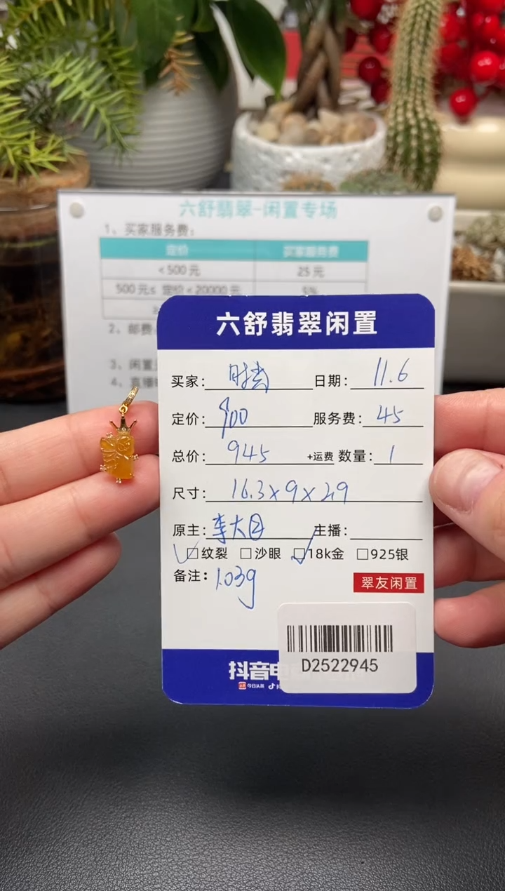 颈饰18K金镶嵌翡翠时****。D2522945