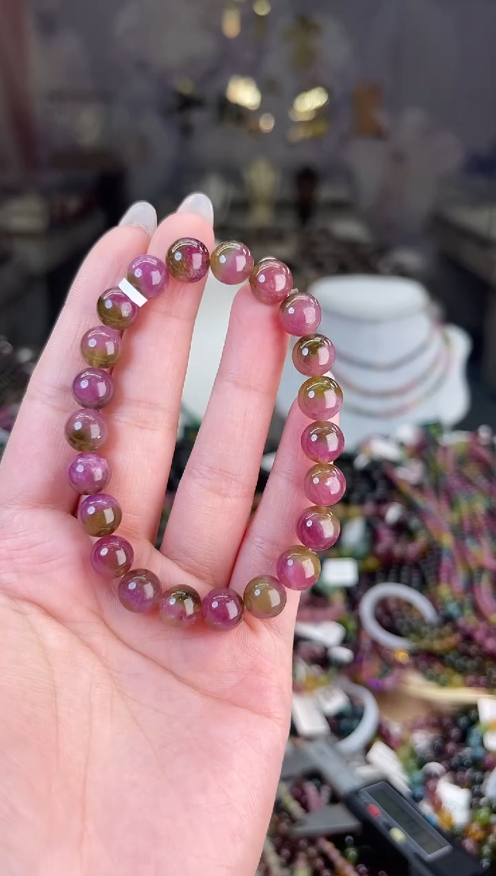 【闪购商品】/未镶嵌碧玺8mm+碧玺单圈多样性发货