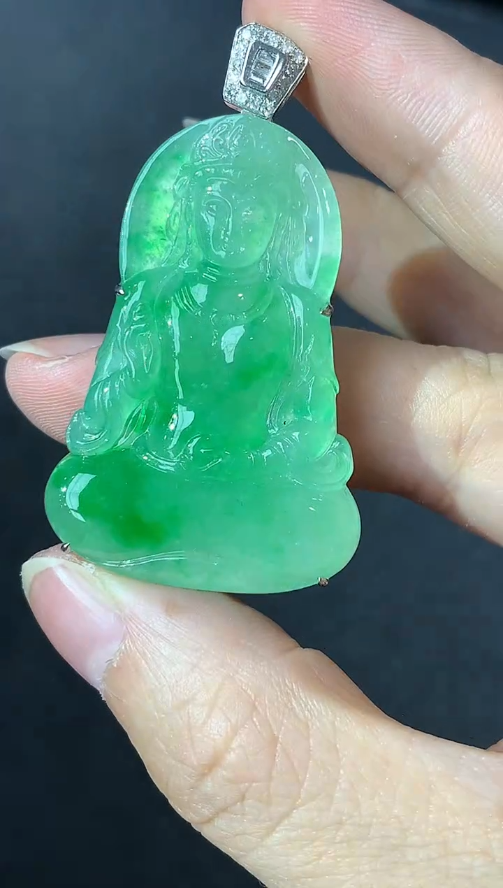 颈饰18K金镶嵌翡翠717中国好珍宝