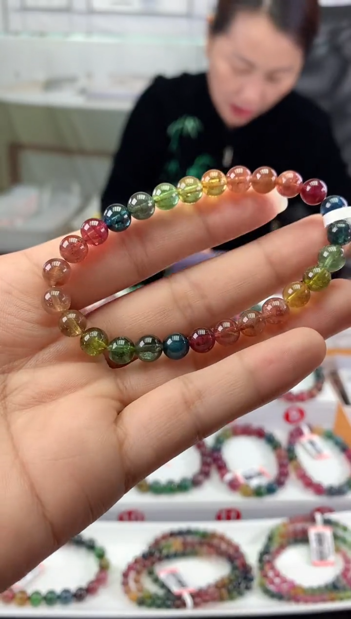 未镶嵌手串碧玺多样性发一条