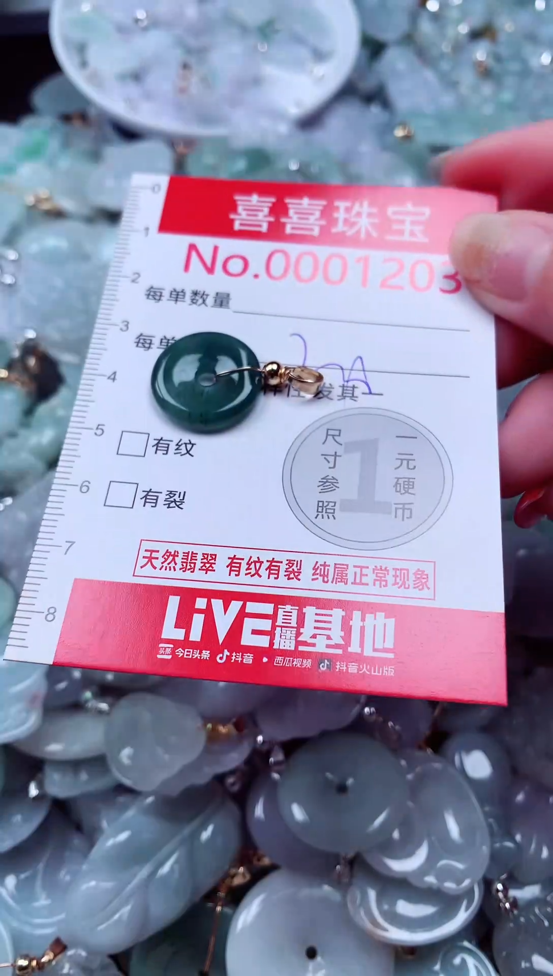 吊坠(不含链)未镶嵌翡翠1203