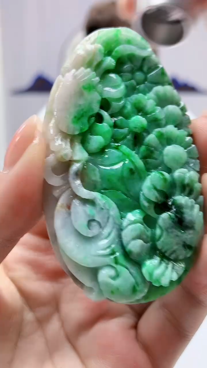 【闪购商品】定制翡翠未镶嵌4868ms-毛货111螃蟹