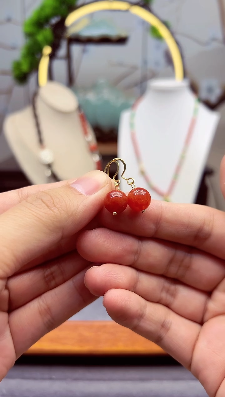 【闪购商品】翡翠耳饰14K金镶嵌qx1``````