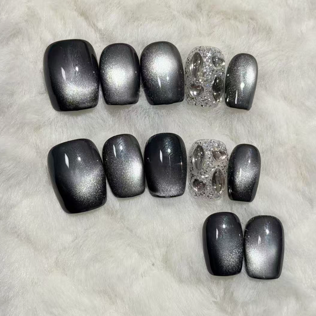 A02【黑珍珠】新年款纯手工秋冬显白气质穿戴甲