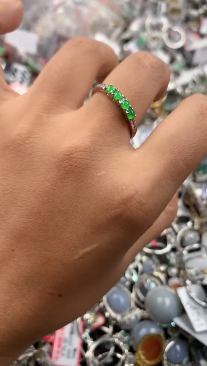 银S925镶嵌戒指翡翠?****✨2222----8