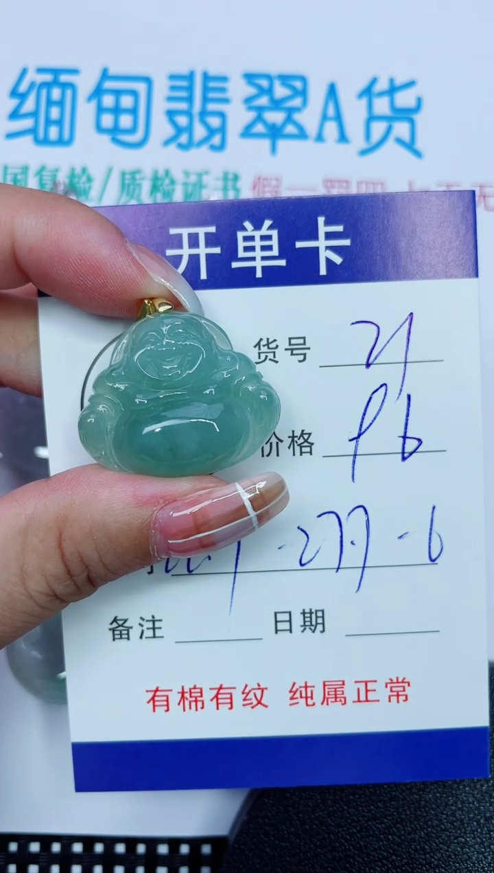 吊坠(赠链)银S925镶嵌翡翠21