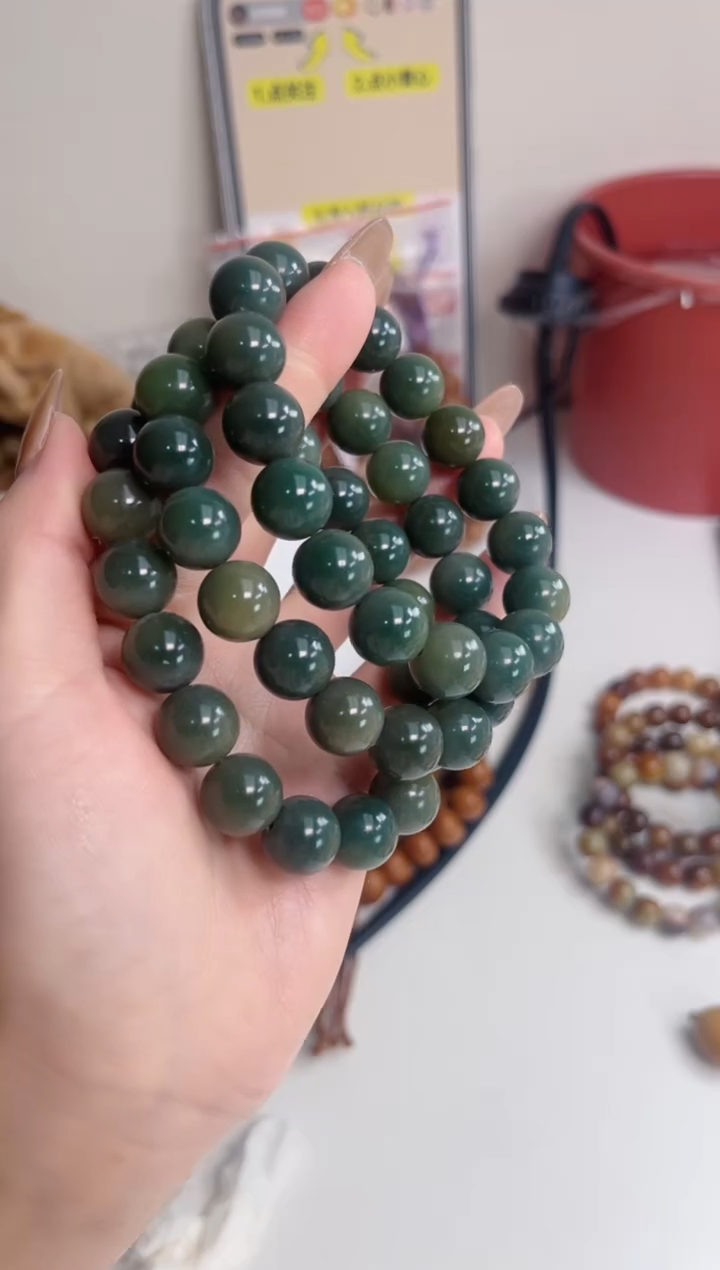 手串菩提根/象牙果沐a36玉化糖果圆珠12mm手串