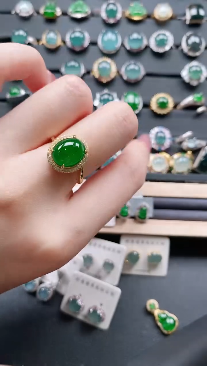【闪购商品】翡翠戒指银S925镶嵌11111111