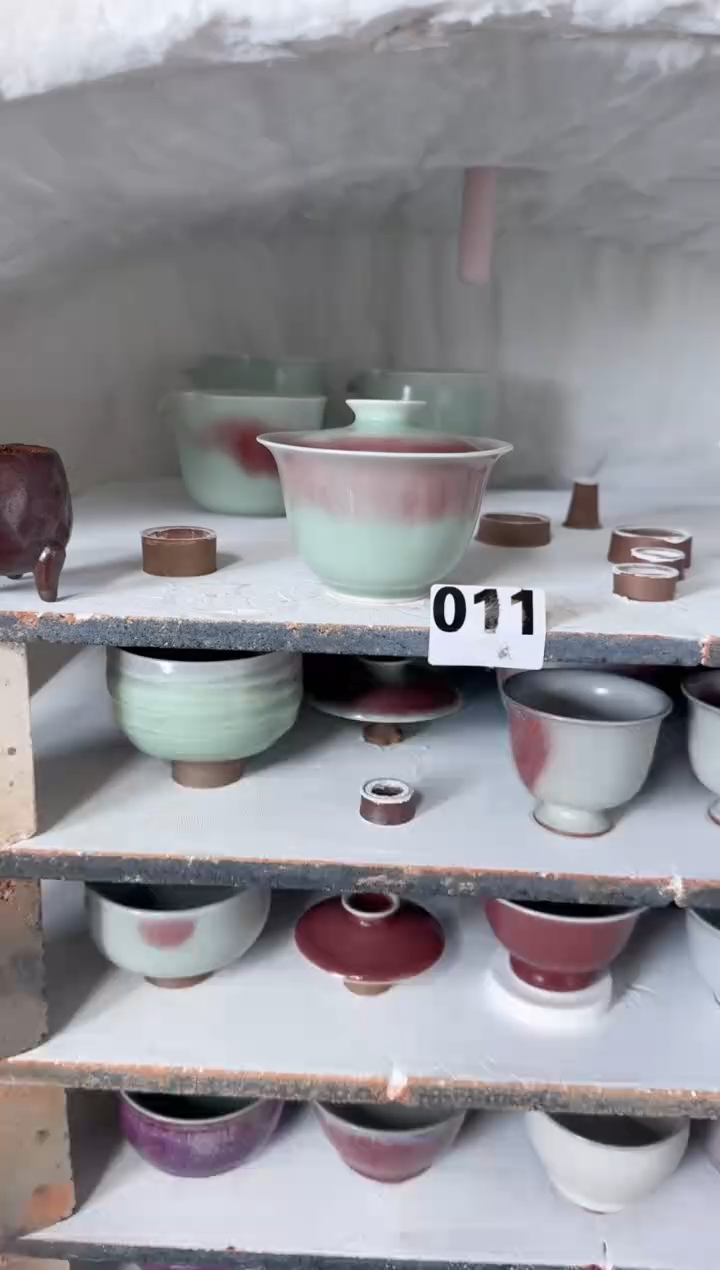 【闪购商品】011号 微微瑕福利 原矿釉 盖碗