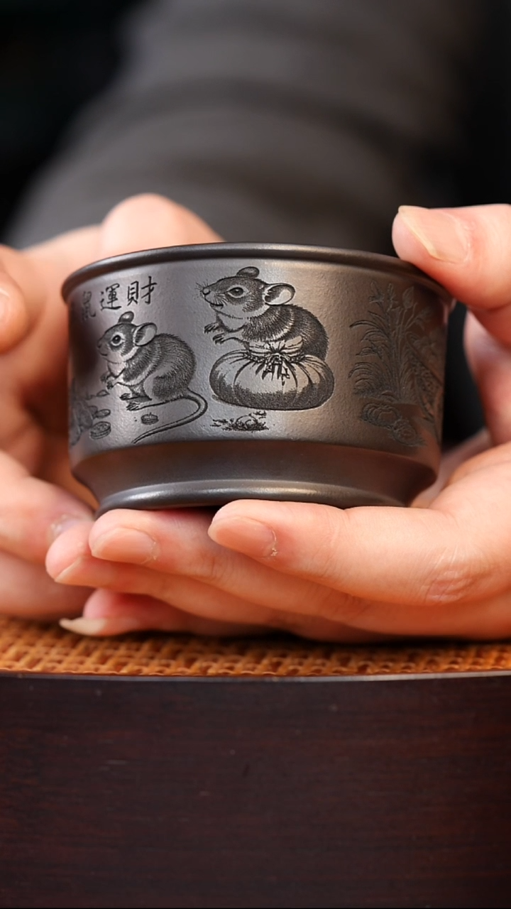 茶杯紫砂宜兴全手工原矿紫砂杯